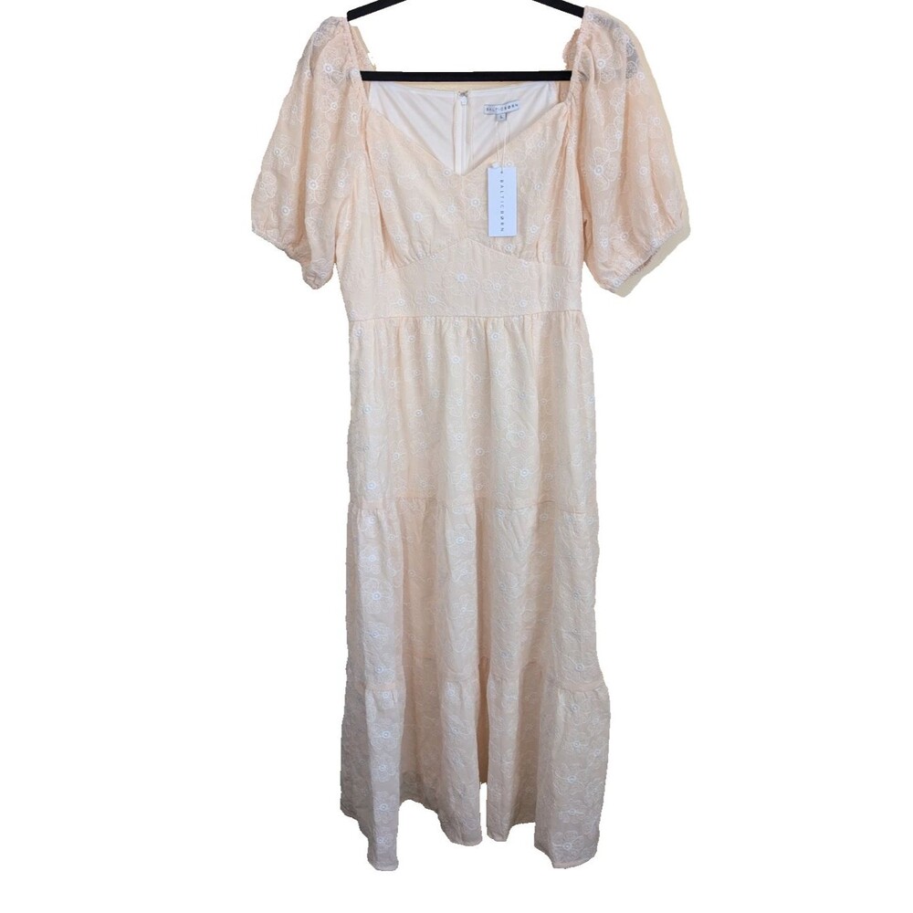 Baltic Born Midi Dress Mildred Floral Embroidered Boho Romantic Large